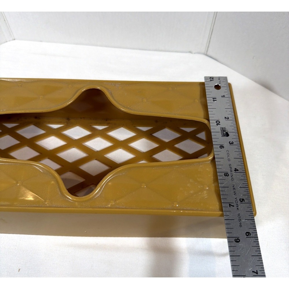 Vintage MCM Gold Plastic Tissue Box Cover Retro Bathroom Vanity Holder - Picture 5 of 6